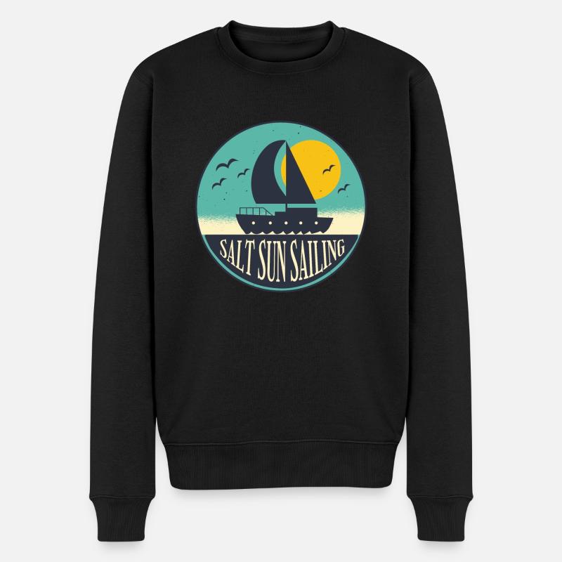 Voile au soleil salé - Pull Premium bio Homme - noir