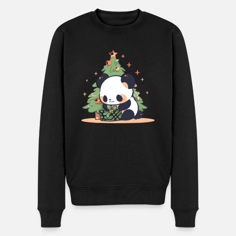 Sapin de Noël Panda Bear - Pull Premium bio Homme - noir