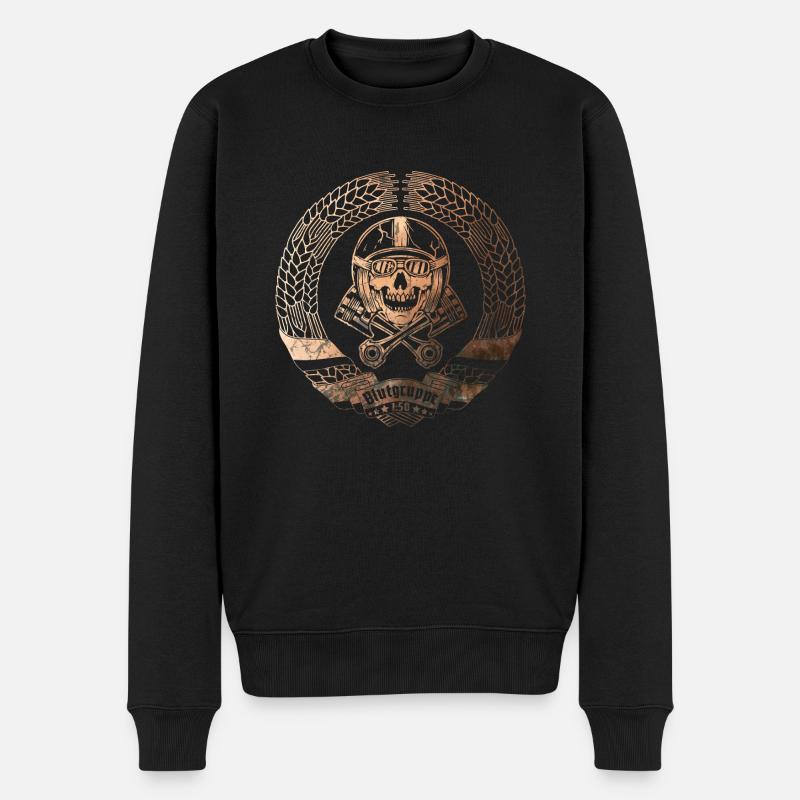 DDR - Blutgruppe 1:50 - Vintage Kupfer Edition - Männer Premium Bio Pullover - Schwarz