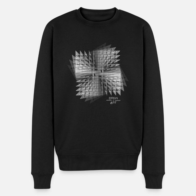 Techno / Illusion / DREW ART - Pull Premium bio Homme - noir