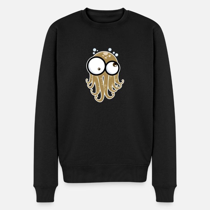Octopus Gloo-Gloo - Pull Premium bio Homme - noir