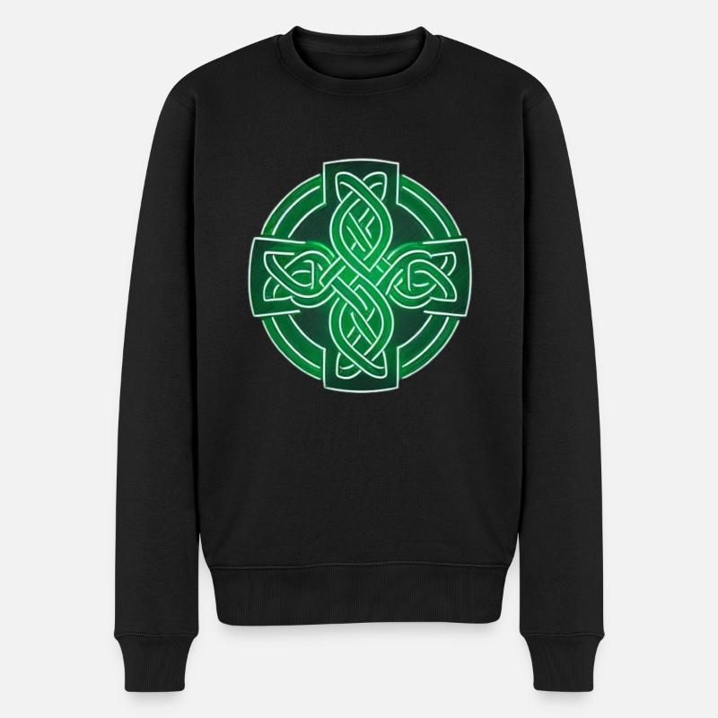Croix celte grand design - Pull Premium bio Homme - noir