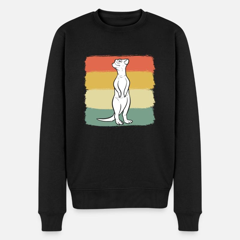 Erdmännchen - Männer Premium Bio Pullover - Schwarz
