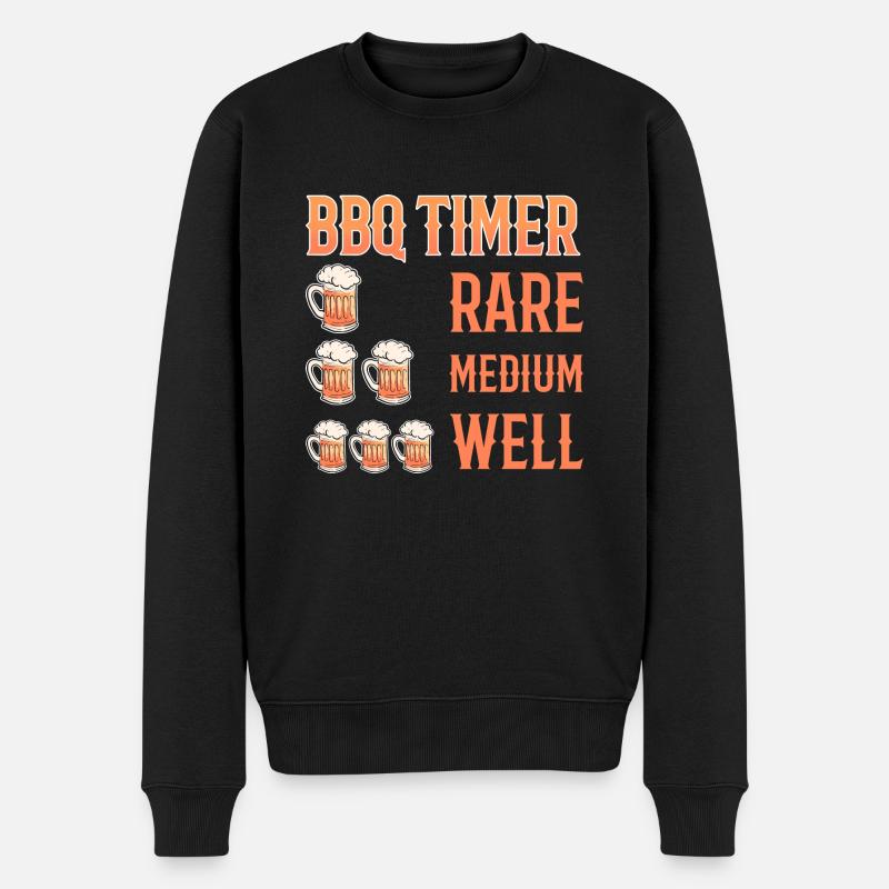 BBQ - Männer Premium Bio Pullover - Schwarz