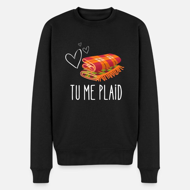 tu me plaid - Pull Premium bio Homme - noir