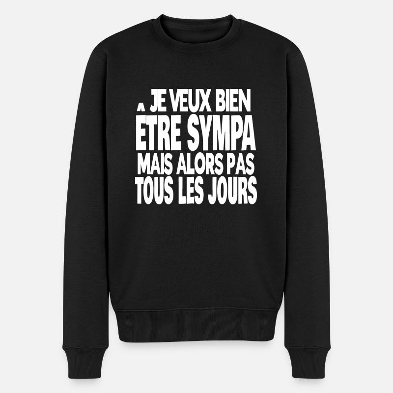 pas tous les jours - Pull Premium bio Homme - noir