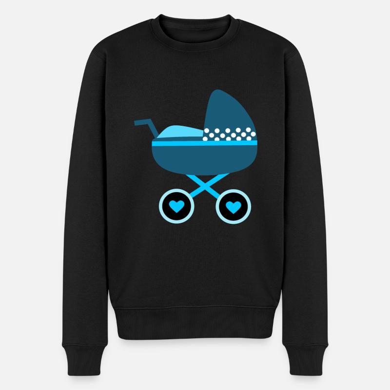 Idée cadeau naissance bébé 2025 - Pull Premium bio Homme - noir