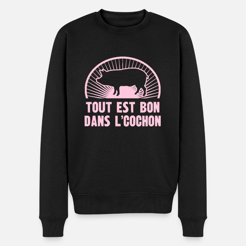 tout est bon dans le cochon - Pull Premium bio Homme - noir