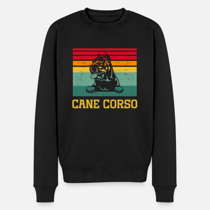 Cane Corso - Männer Premium Bio Pullover - Schwarz