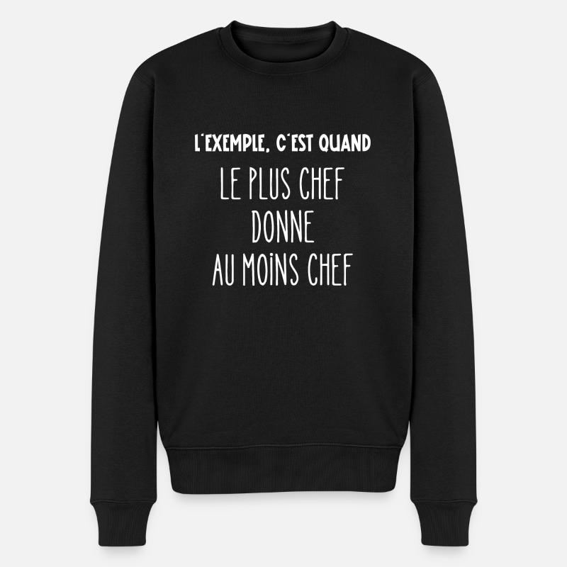 l'exemple c est quand - Pull Premium bio Homme - noir