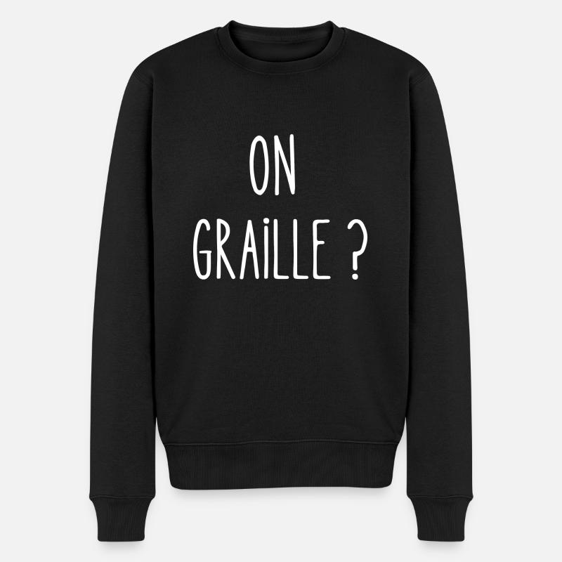 on graille - Pull Premium bio Homme - noir