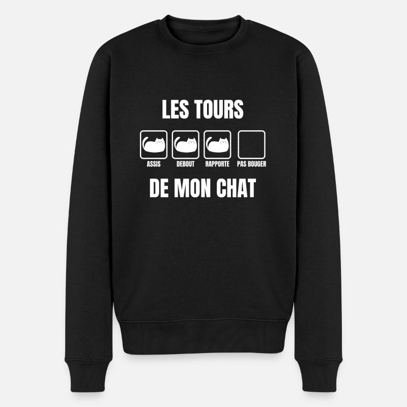 les tours de mon chat - Pull Premium bio Homme - noir