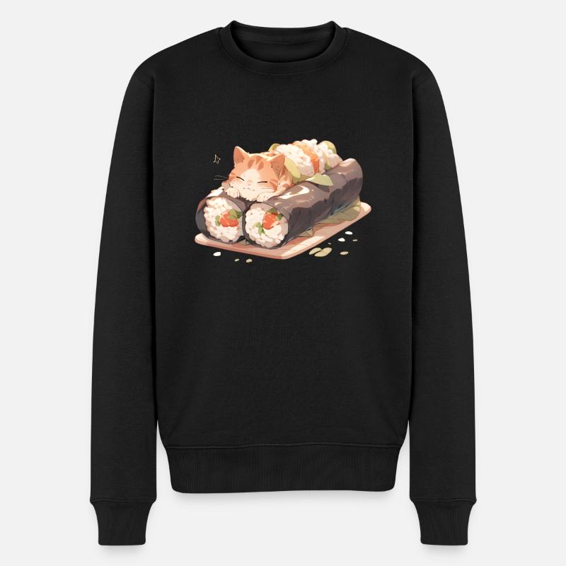 Chat à sushi - Pull Premium bio Homme - noir