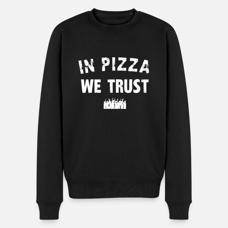 in pizza we trust - Pull Premium bio Homme - noir