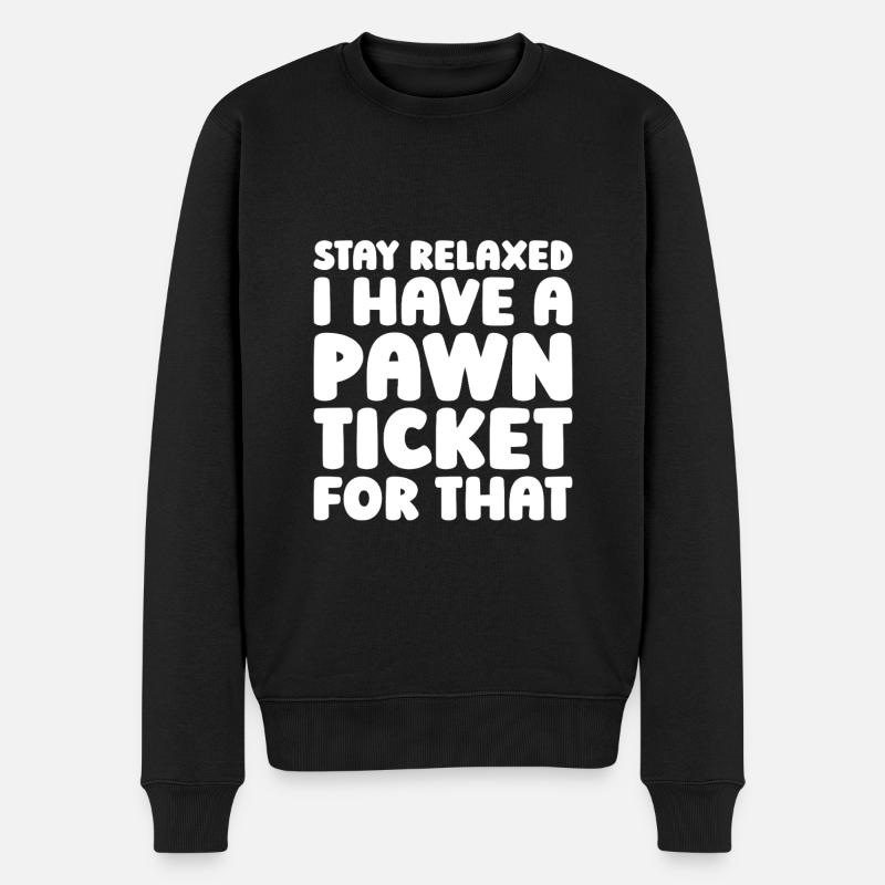 Pfandleiher - Männer Premium Bio Pullover - Schwarz