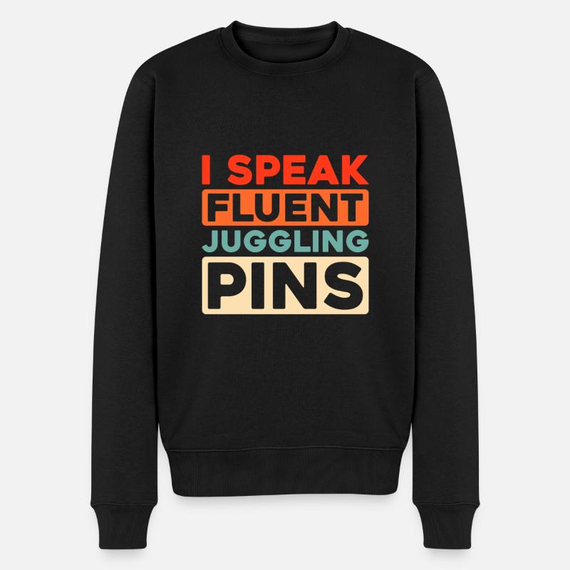Jongleur - Männer Premium Bio Pullover - Schwarz