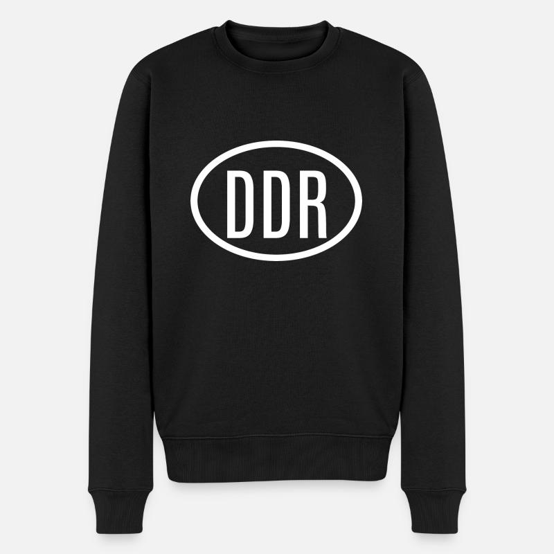 DDR - Männer Premium Bio Pullover - Schwarz