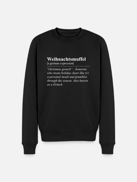 Christmas Muffle Funny German Idiom - Men's Premium Organic Jumper - black