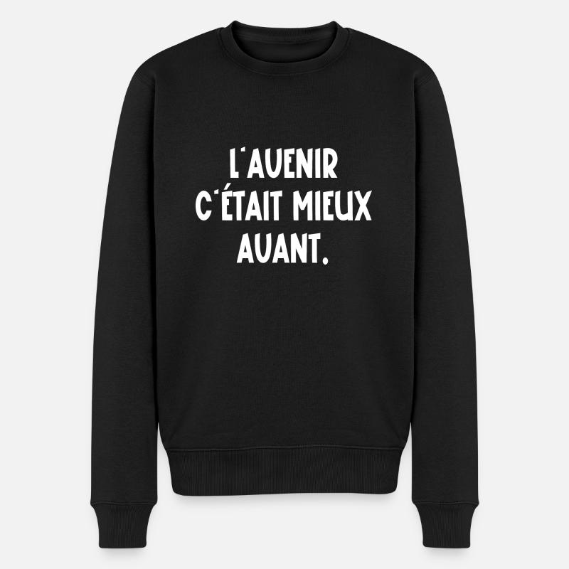 l'avenir c'était mieux avant - Pull Premium bio Homme - noir