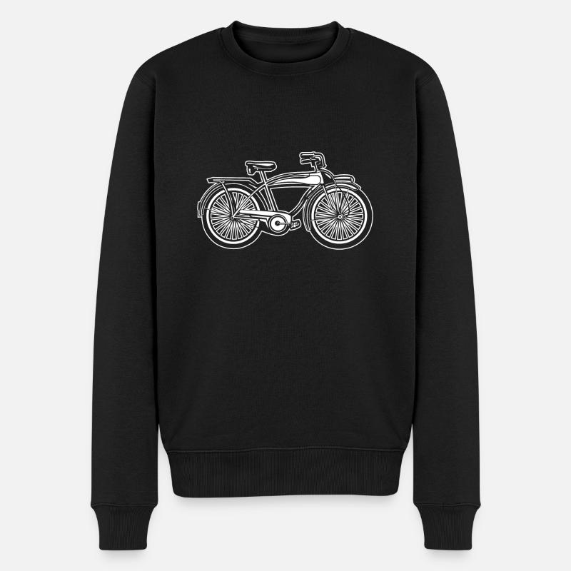 Beach Cruiser Fahrrad 01_weiß - Männer Premium Bio Pullover - Schwarz