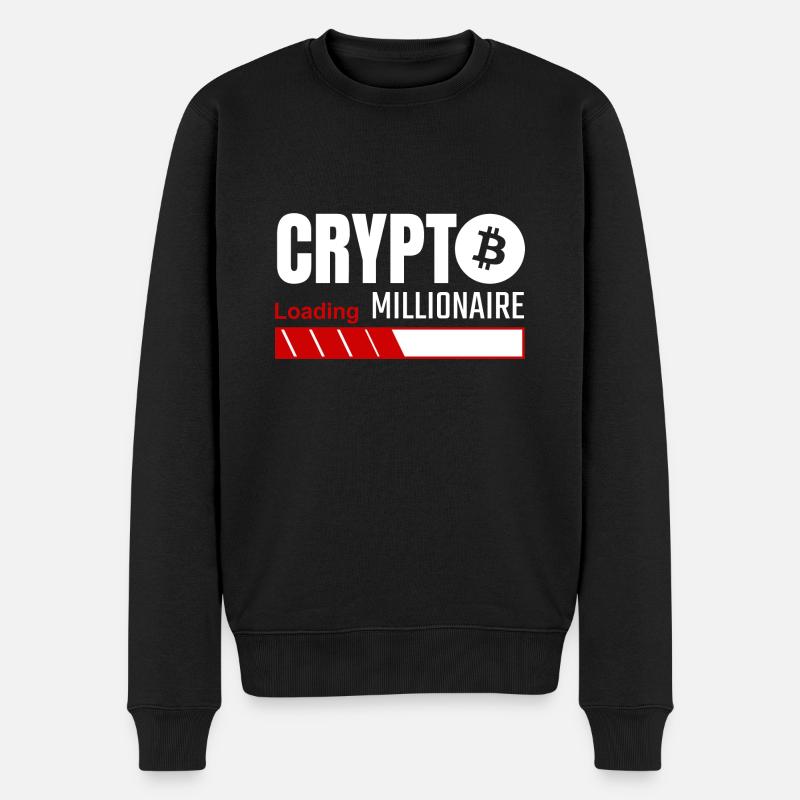 Chargement crypto millionnaire - bitcoin - Pull Premium bio Homme - noir