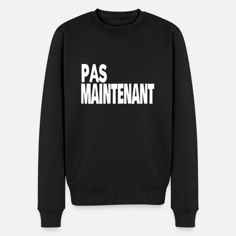 pas maintenant - Pull Premium bio Homme - noir