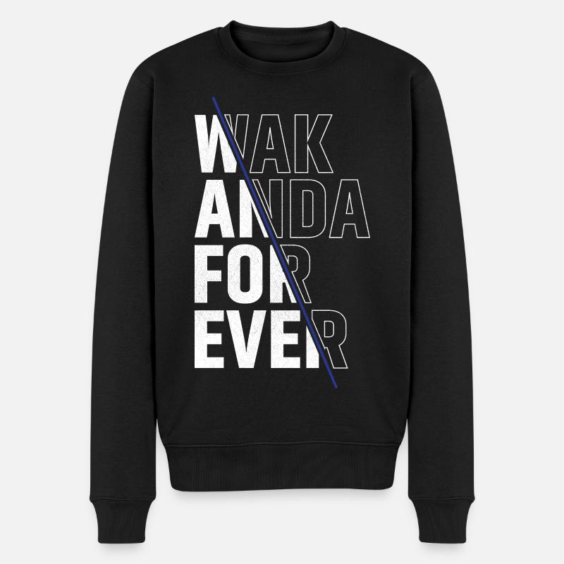 wak anda for ever - Männer Premium Bio Pullover - Schwarz