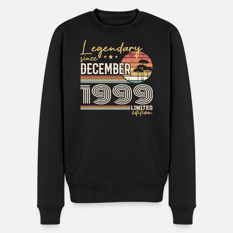 Cadeau 26e Anniversaire Décembre 1999 - Pull Premium bio Homme - noir