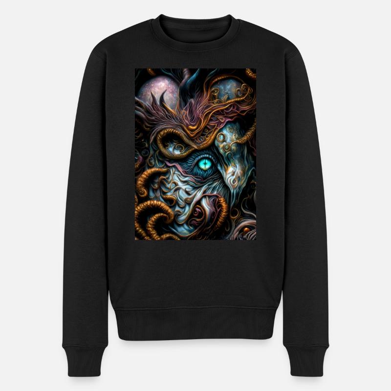 Augenblick III - Männer Premium Bio Pullover - Schwarz