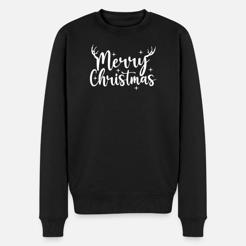 Joyeux Noël Rennes Lettrage de Noël - Pull Premium bio Homme - noir