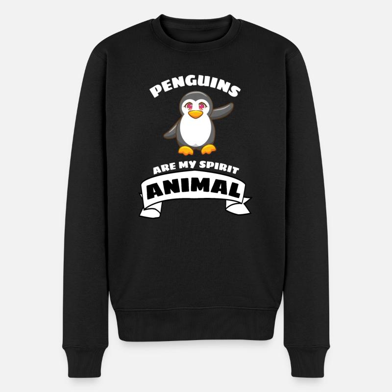 Drôle de pingouin - Pull Premium bio Homme - noir