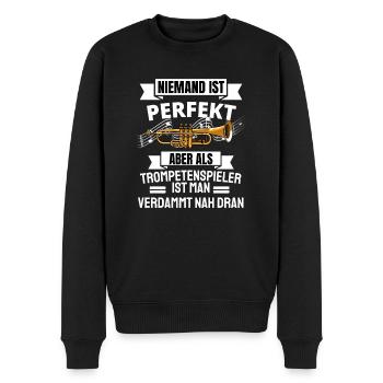 Trompeter Musiker Musik Lustiges Geschenk Trompete - Männer Premium Bio Pullover - Schwarz - Vorne - Nico (187cm)