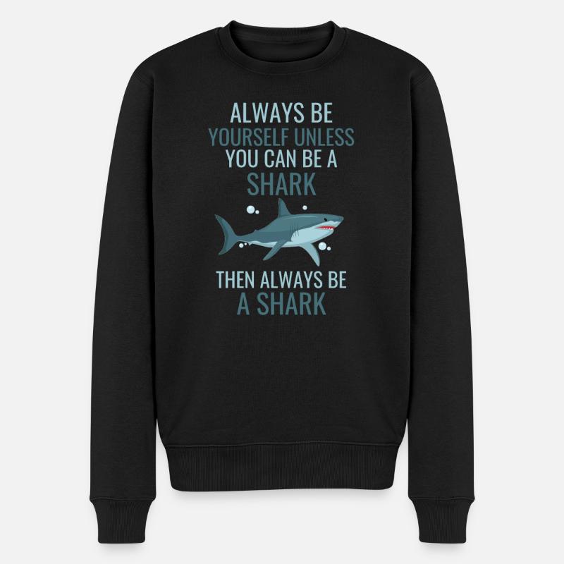 Ozean Tier Lustiges Geschenk Meerestier Hai - Männer Premium Bio Pullover - Schwarz