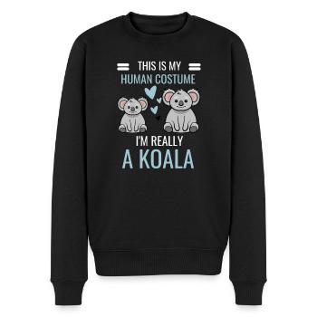 Zoo Tier Australien Koala Kostüm Geschenk Koala - Männer Premium Bio Pullover - Schwarz - Vorne - Nico (187cm)