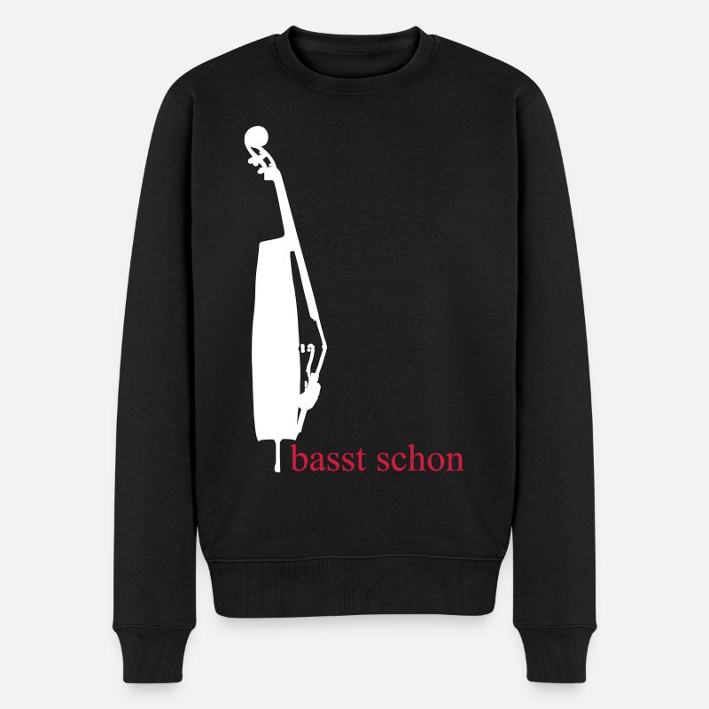 Kontrabass 3 - Männer Premium Bio Pullover - Schwarz