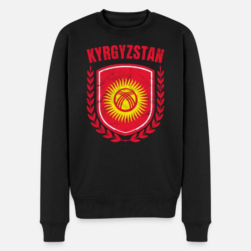 Kirghizistan - Pull Premium bio Homme - noir