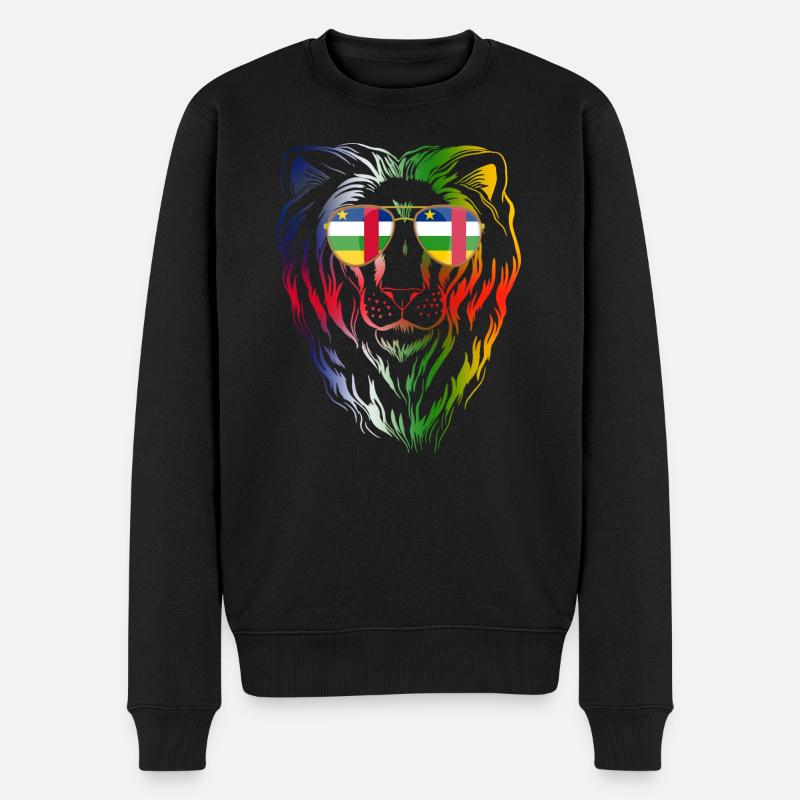 Zentralafrikanische Republik - Männer Premium Bio Pullover - Schwarz