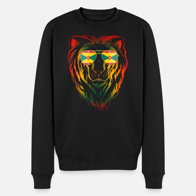 Grenada - Männer Premium Bio Pullover - Schwarz