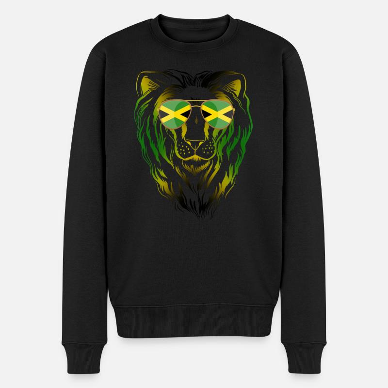Jamaika - Männer Premium Bio Pullover - Schwarz