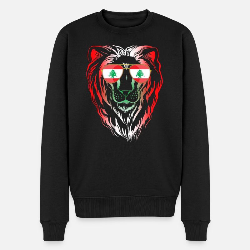 Libanon - Männer Premium Bio Pullover - Schwarz