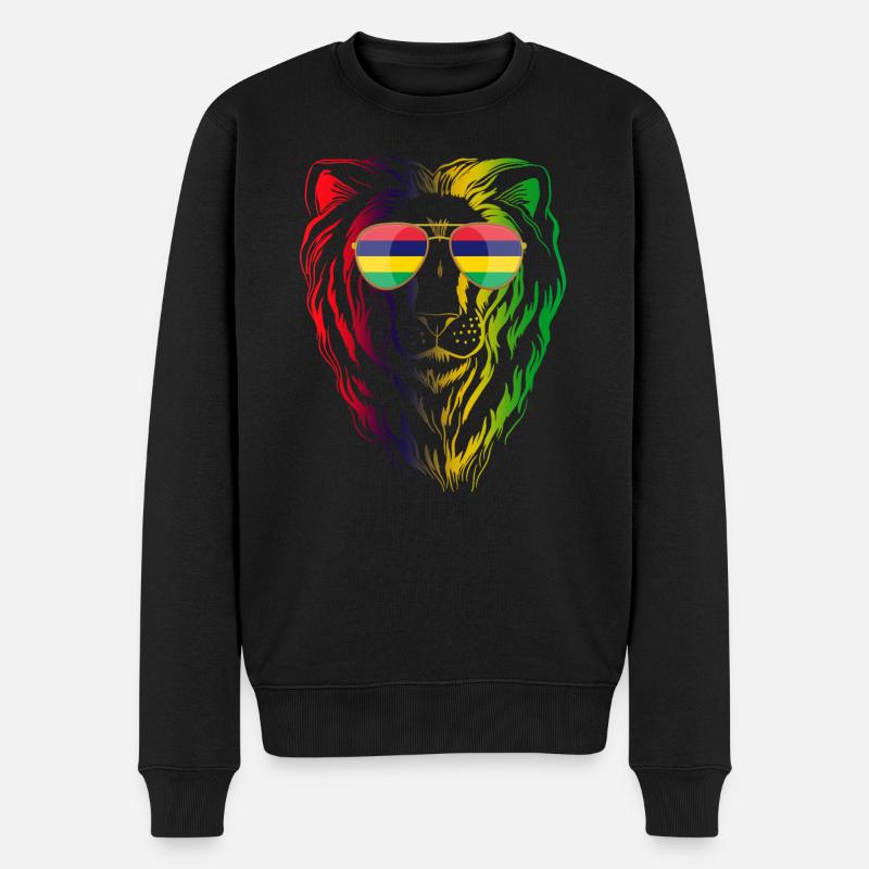 Mauritius - Männer Premium Bio Pullover - Schwarz