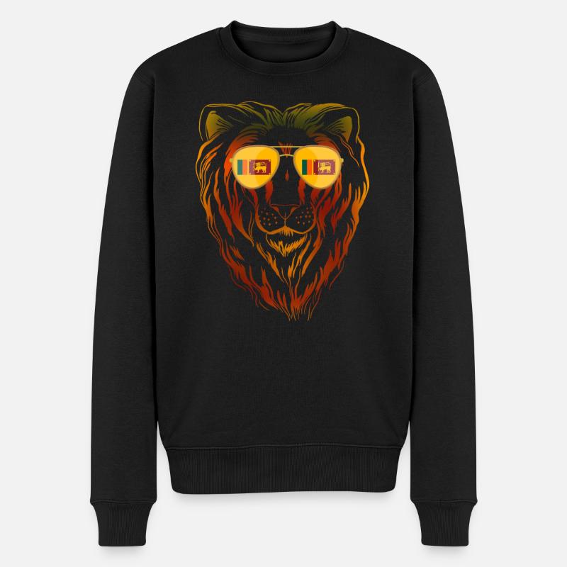 Sri Lanka - Männer Premium Bio Pullover - Schwarz