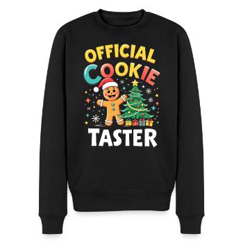 Official Cookie Taster - Männer Premium Bio Pullover - Schwarz - Vorne - Nico (187cm)