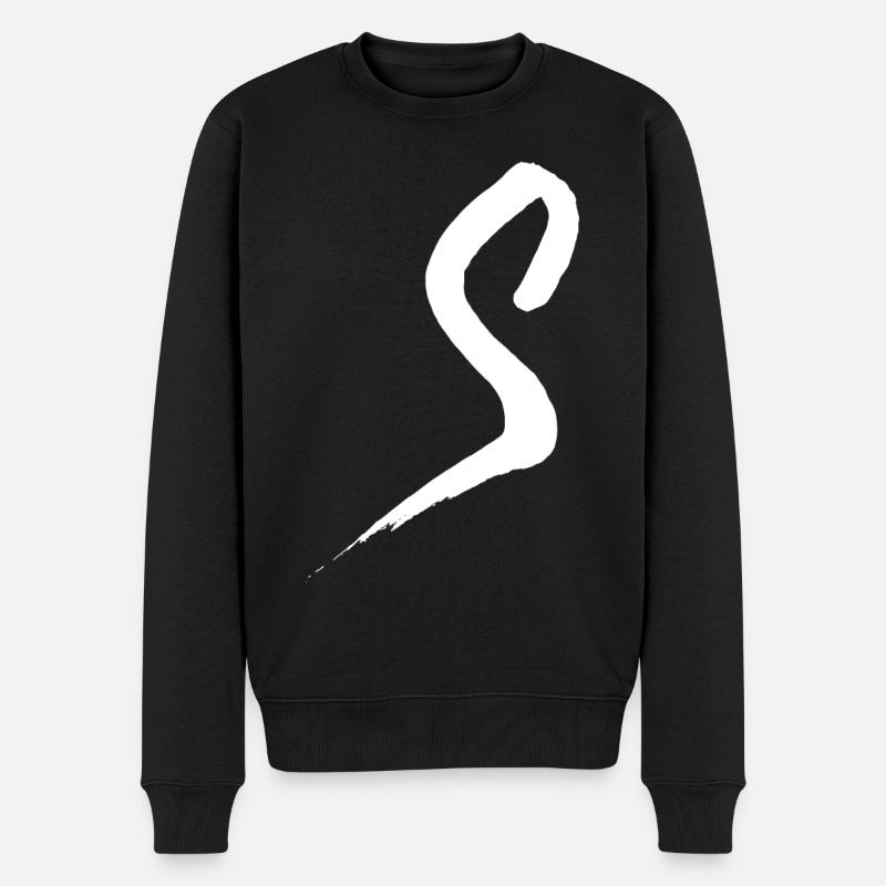 Trendy Cool Stylish S Lettre - Pull Premium bio Homme - noir