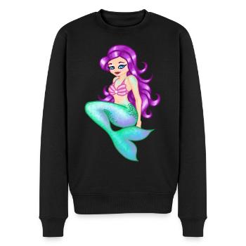 Mermaid Mermaid Glitter - Men's Premium Organic Jumper - black - Front - Nico (187cm)