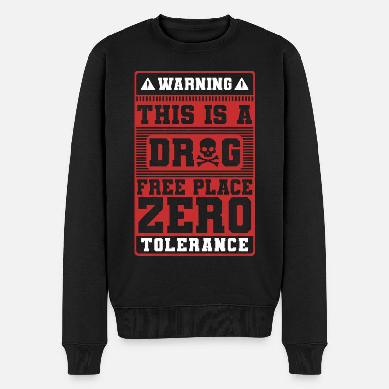 Sucht Nüchtern Marihuana - Männer Premium Bio Pullover - Schwarz