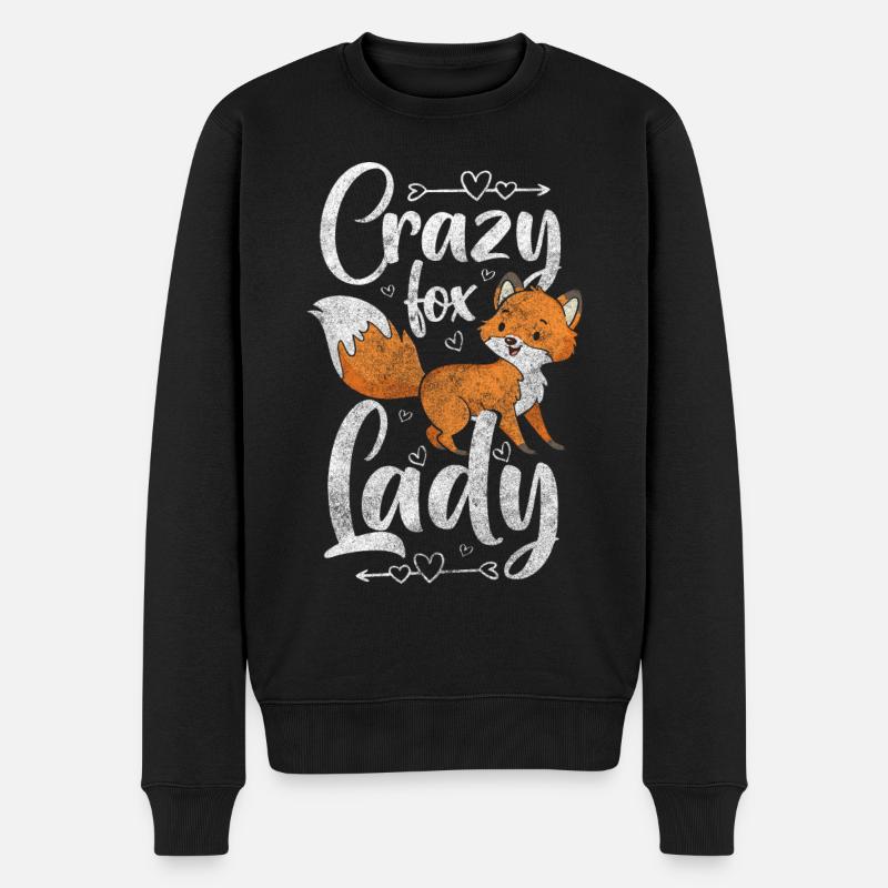 Forest Foxes Wisdom - Men's Premium Organic Jumper - black