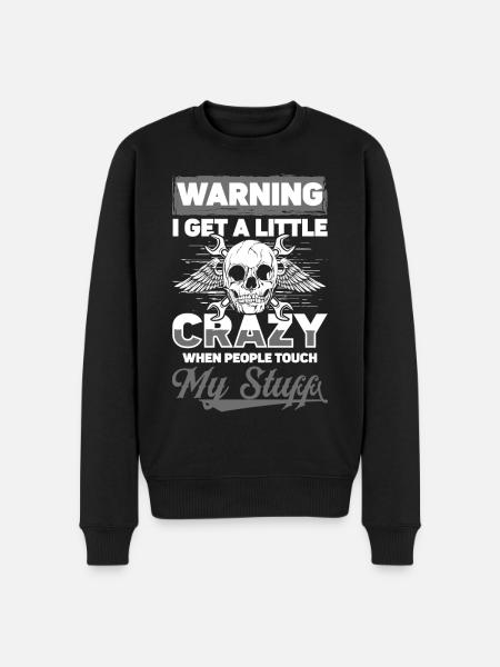 Do not touch - Men's Premium Organic Jumper - black