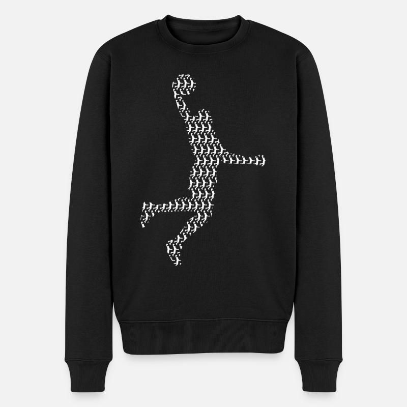 Joueur de basket-ball Dunking Basketteur Joueur de basket-ball - Pull Premium bio Homme - noir