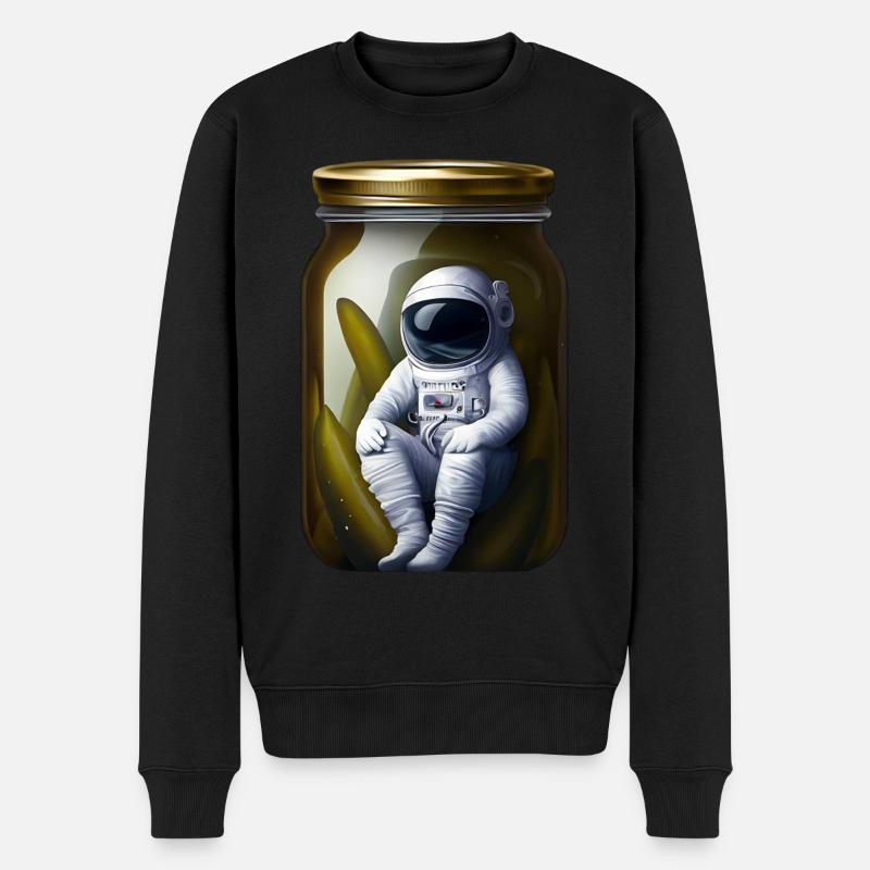 Astronaut in a pickle jar - Men's Premium Organic Jumper - black